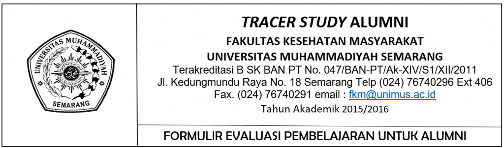 Form Tracert Studi FKM Unimus